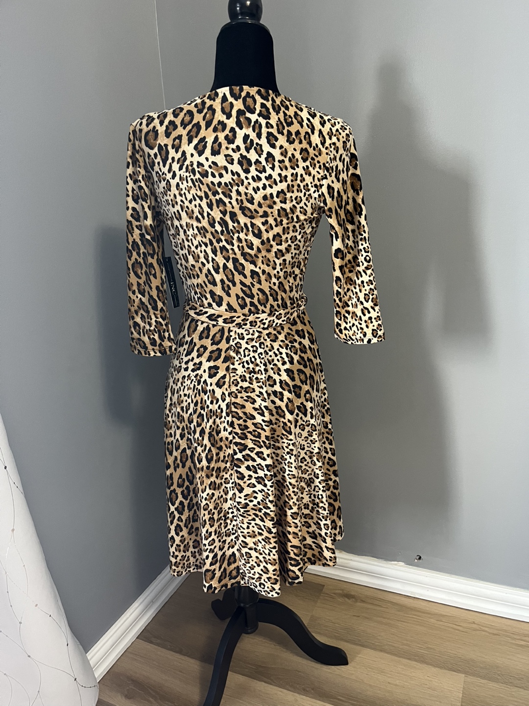 INC International Concepts Leopard Print Wrap Dress Size Small - photo 2