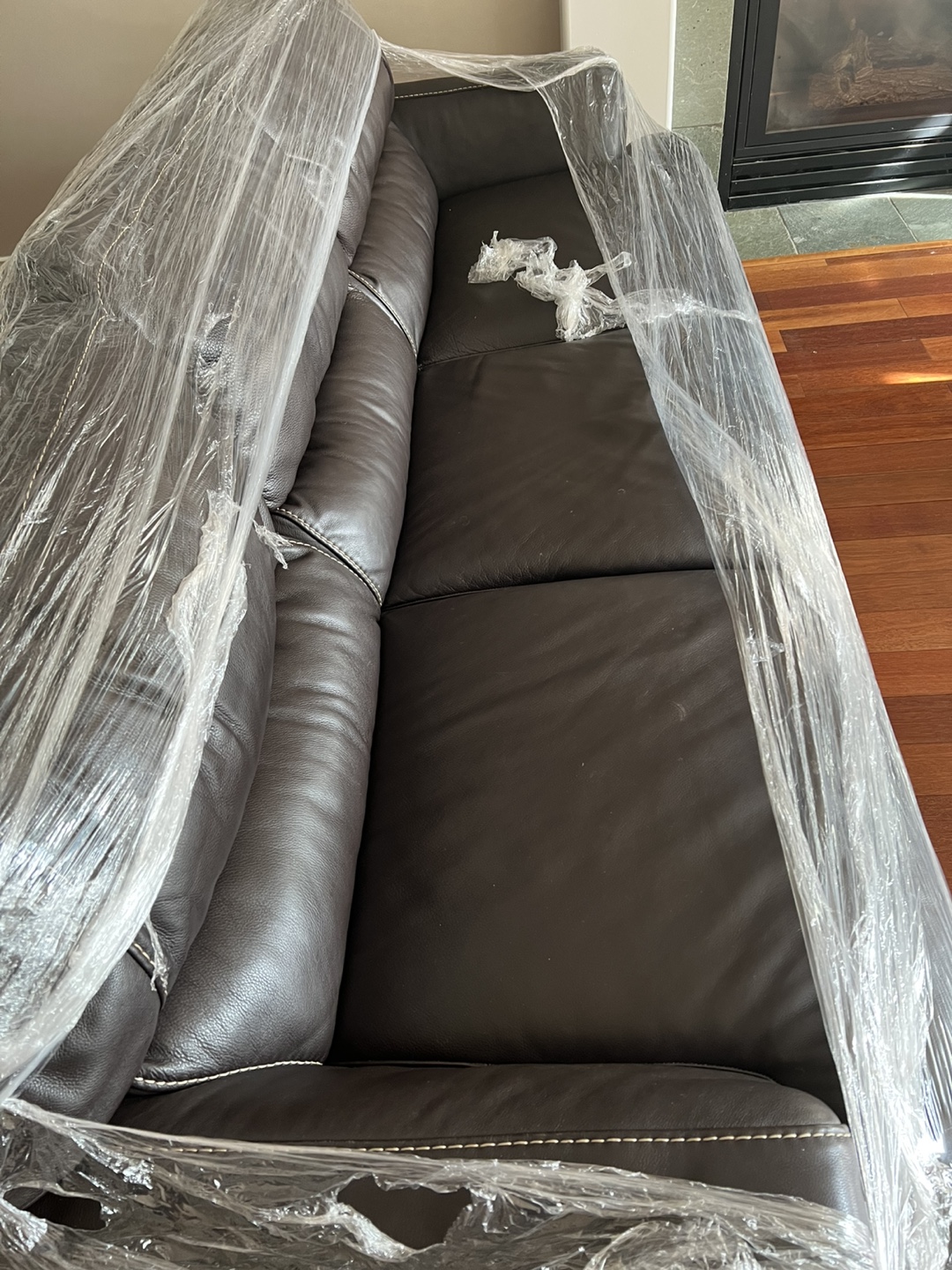 Nature Editions Brown Leather Sofa and Armchair Set - photo 2
