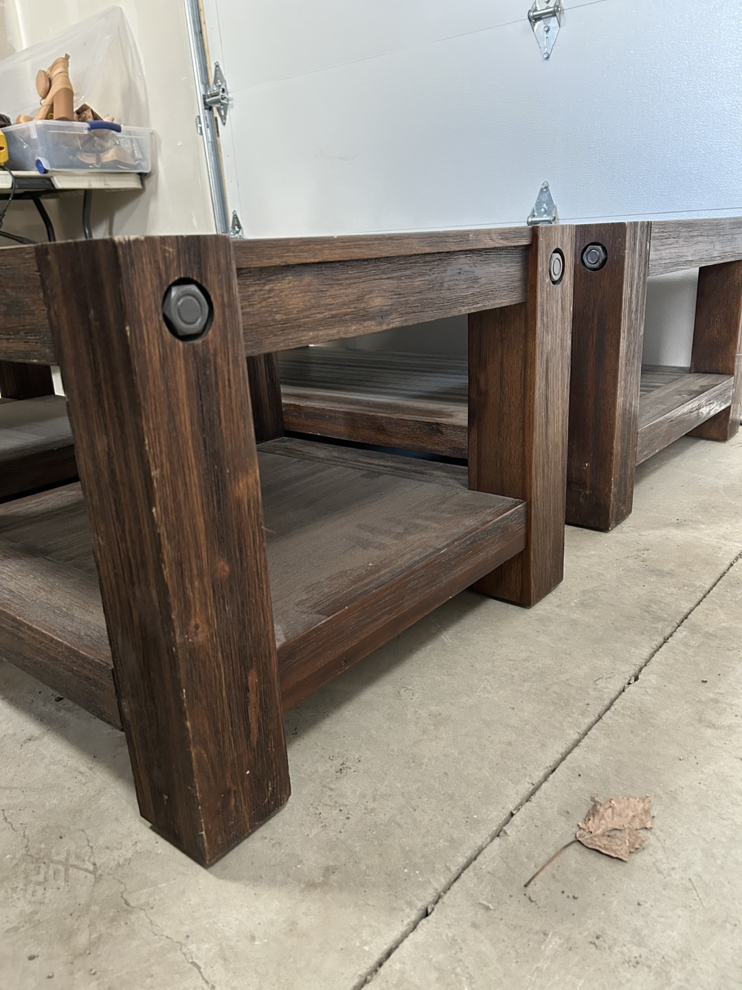 Three-piece wood coffee table set - photo 4
