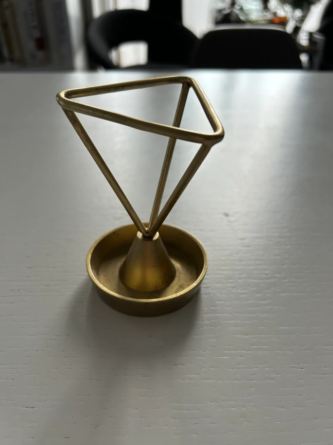 Anthropologie Gold Geometric Pen/Pencil Holder image indicator(3)
