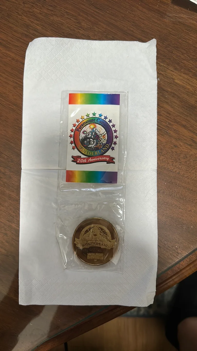 Canada's Wonderland 20th Anniversary Coin image indicator(2)