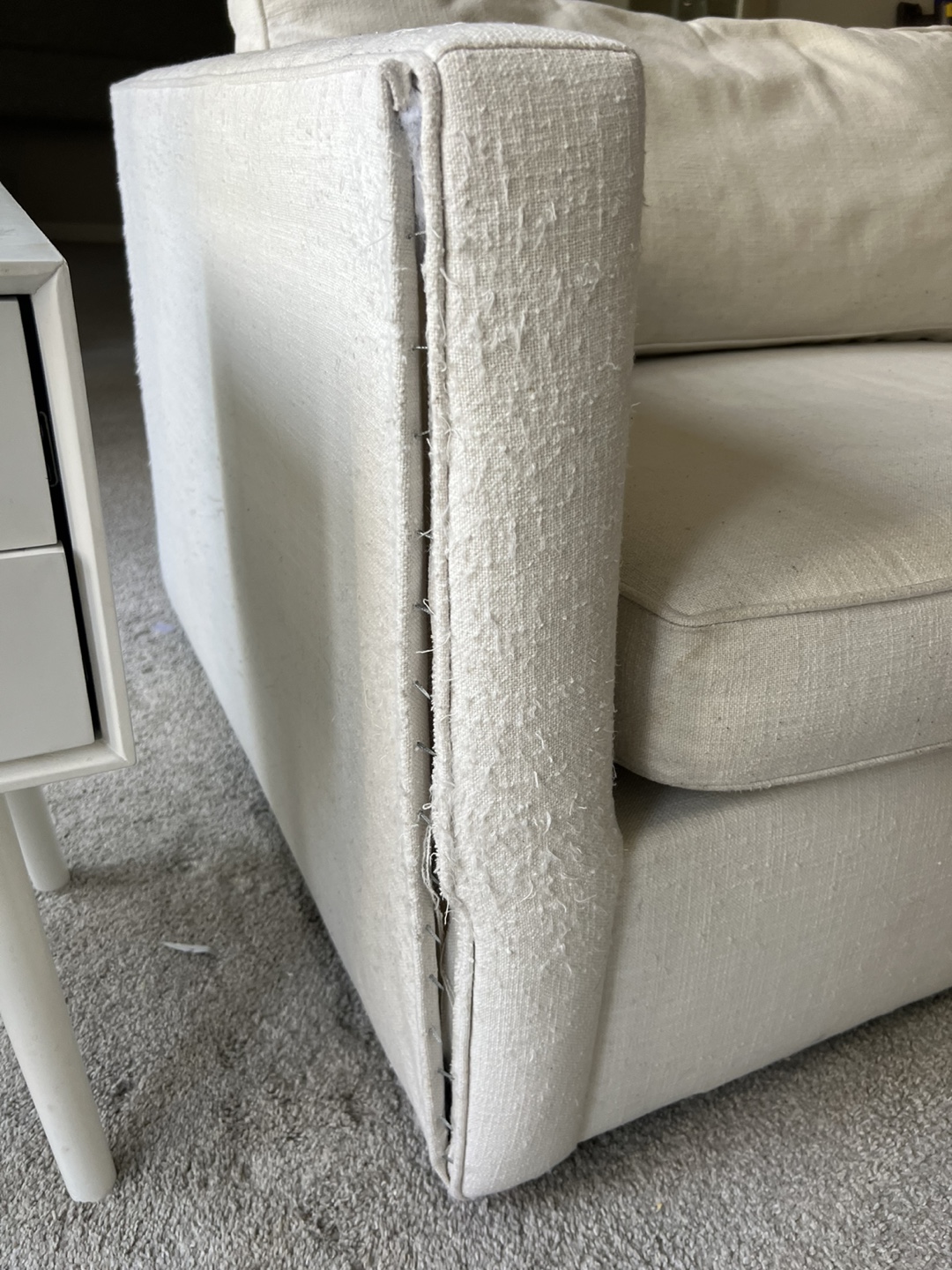 FREE West Elm Off-White Sofa - Needs TLC - photo 2