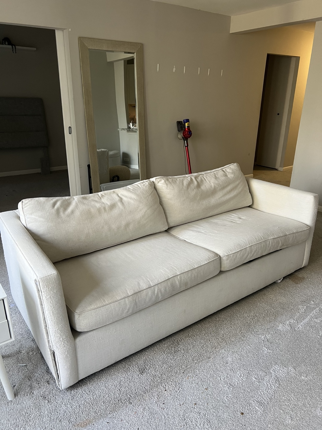 FREE West Elm Off-White Sofa - Needs TLC