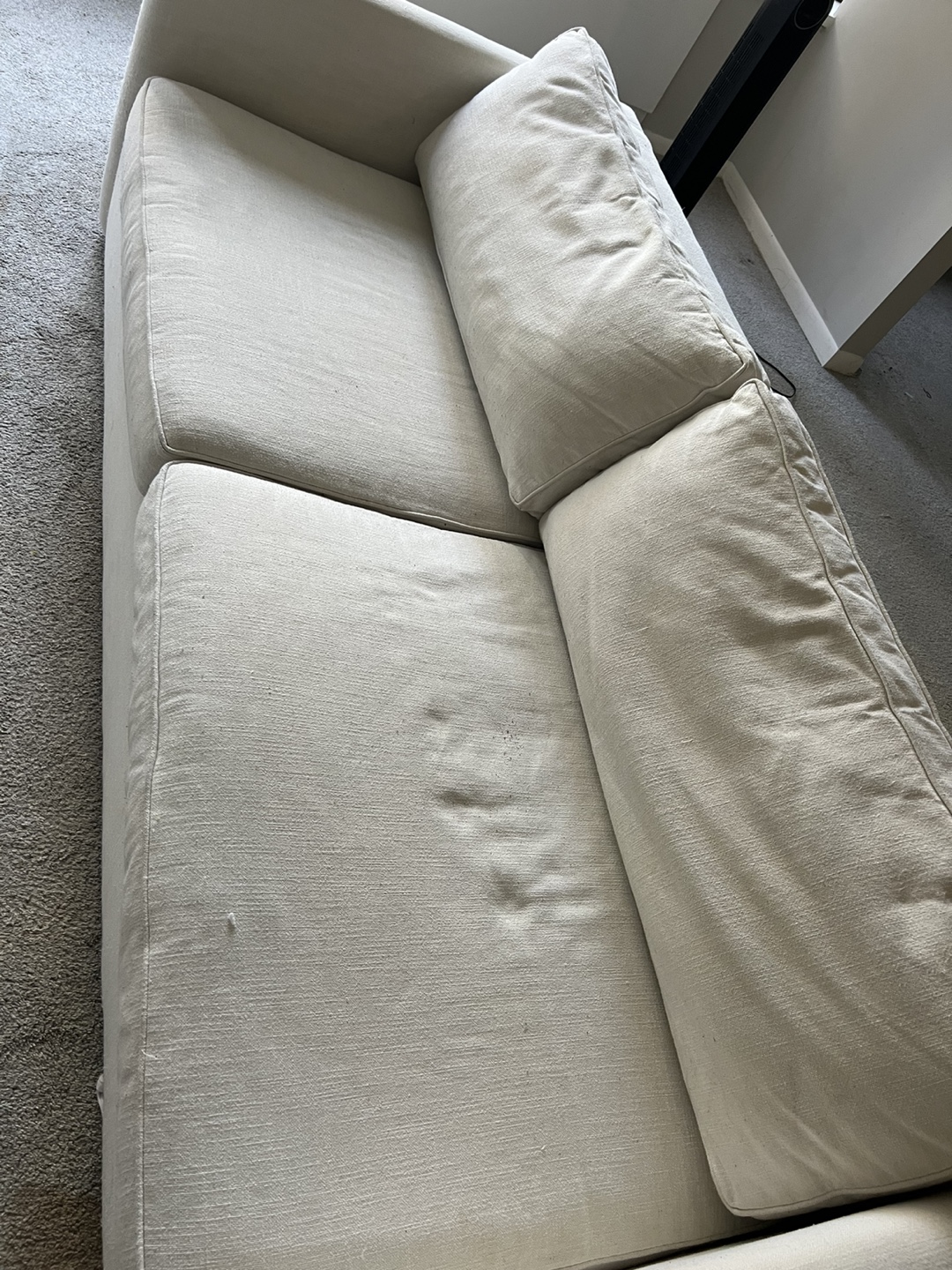 FREE West Elm Off-White Sofa - Needs TLC - photo 4