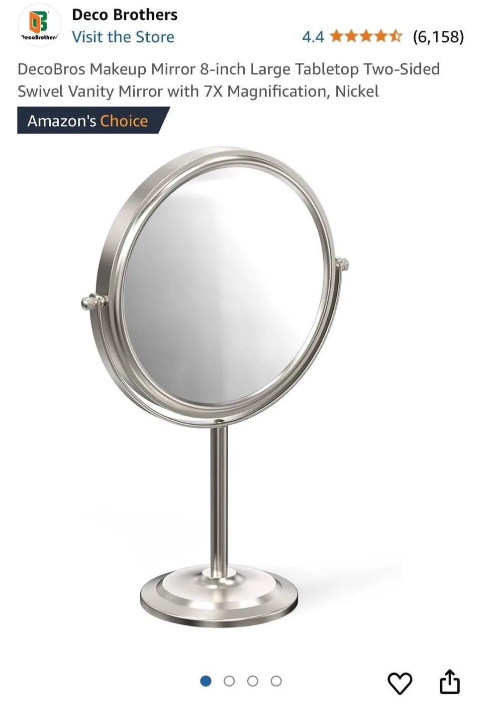 8-inch Two-Sided Swivel Mirror with 7X Magnification image indicator(3)