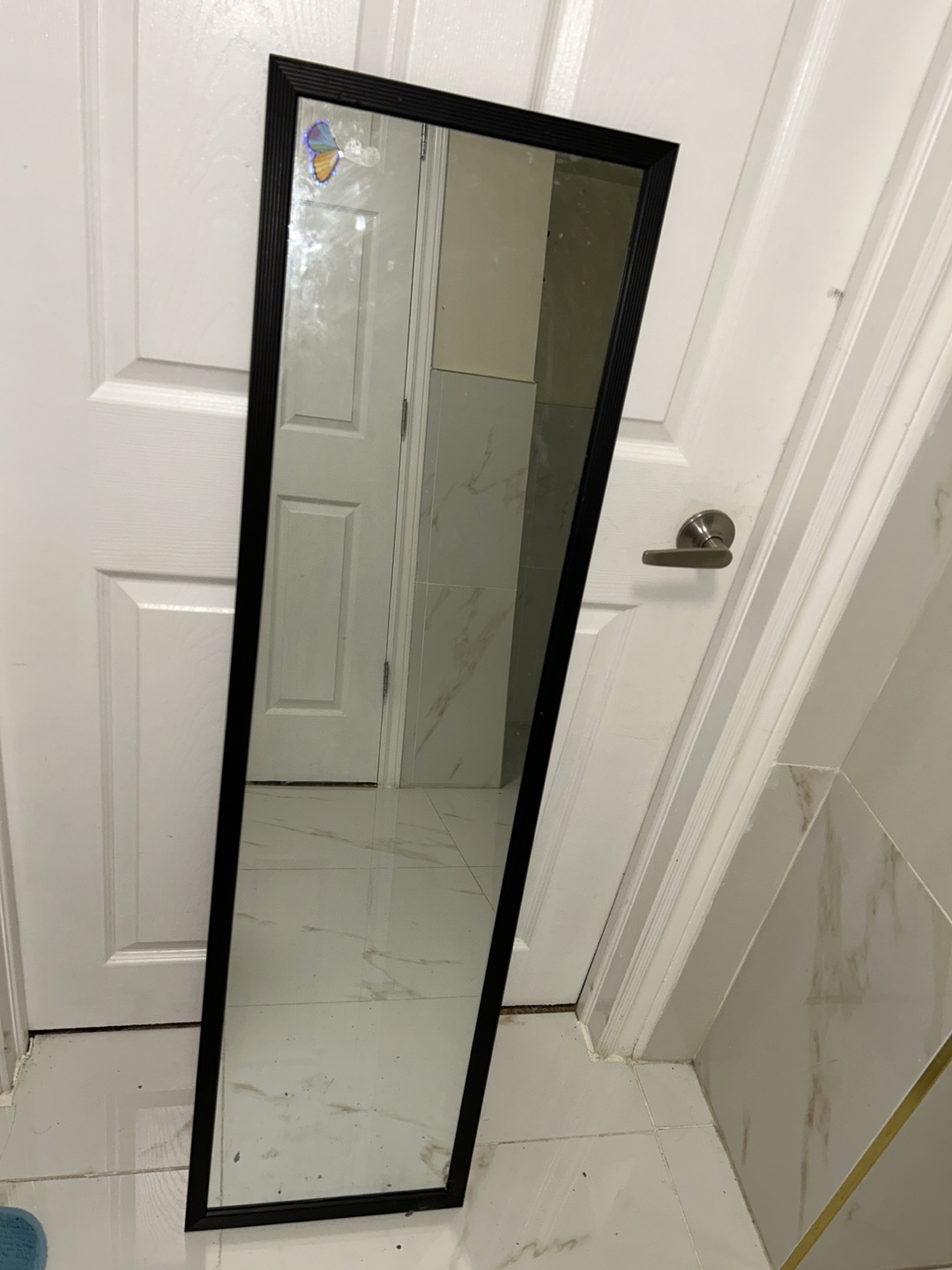 Full Length Mirror with Black Frame