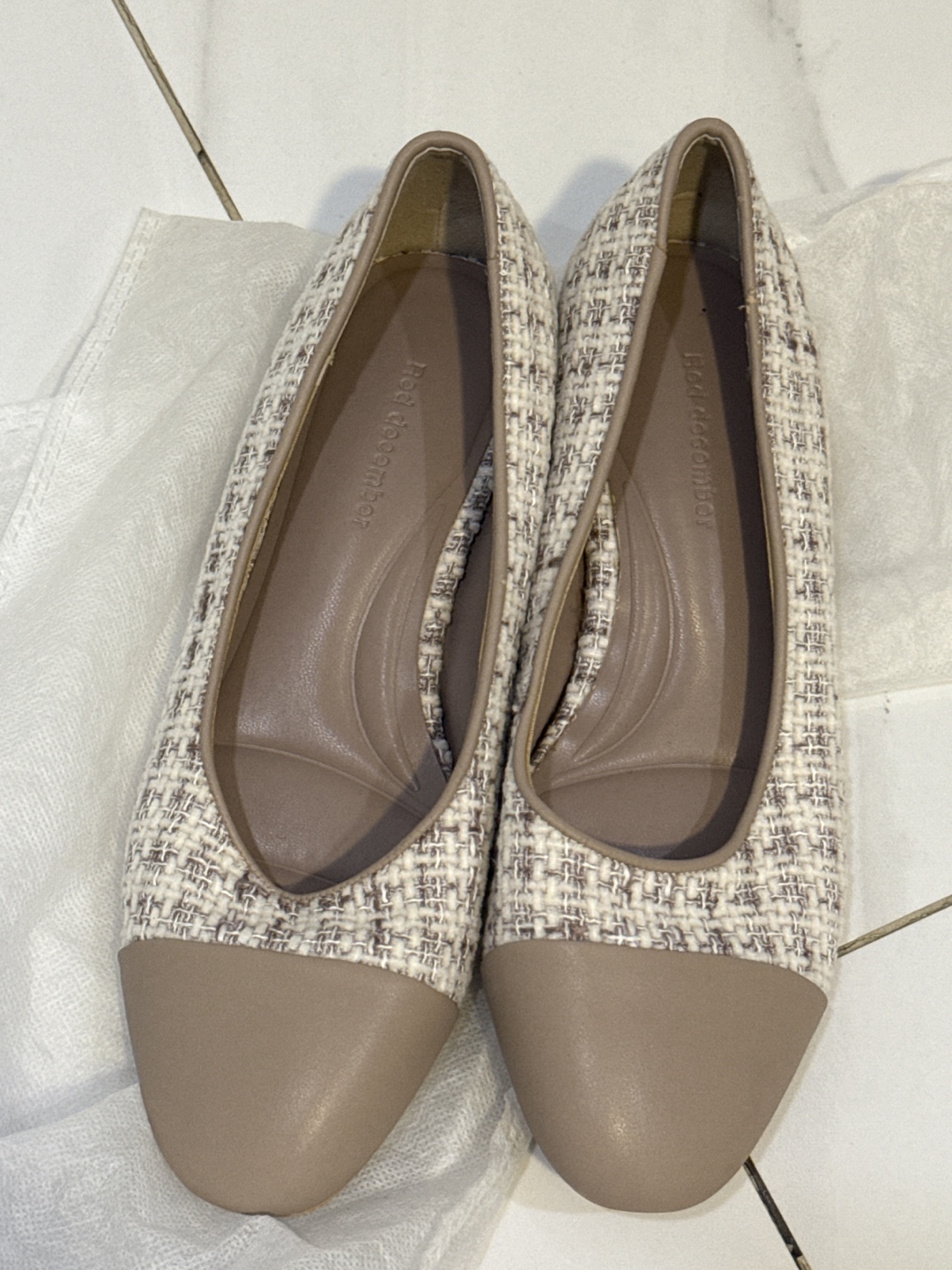 Ecco Women's Beige Tweed Flats - photo 2