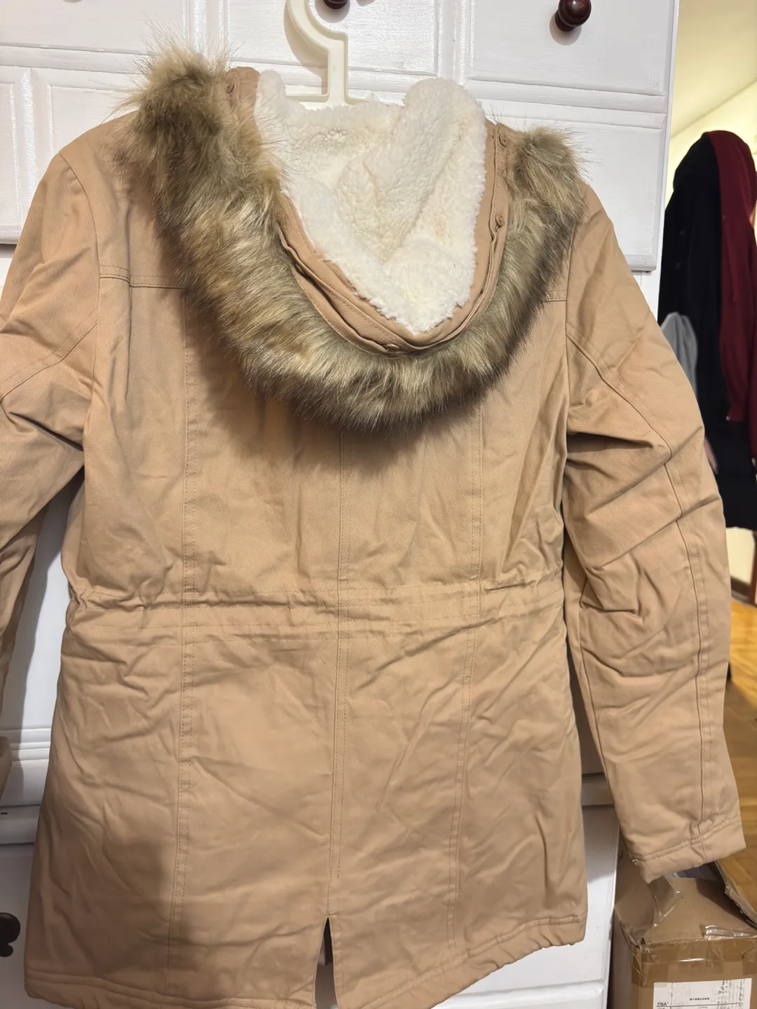 Guess Women's Beige Hooded Jacket Size Small image indicator(3)