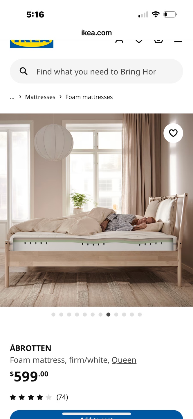 Ikea Double size form matress - photo 2