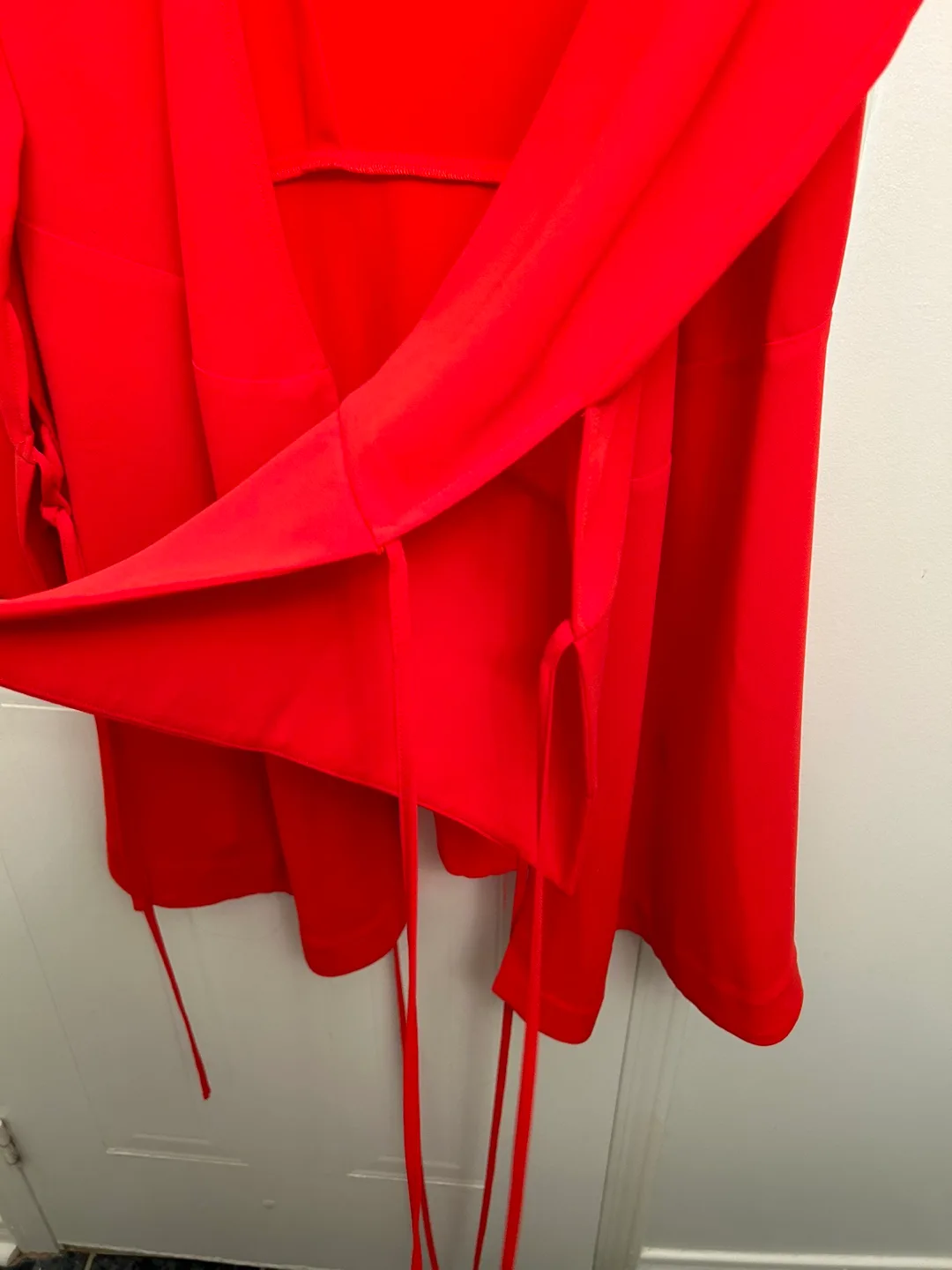 Red Wrap Mini Dress image indicator(3)