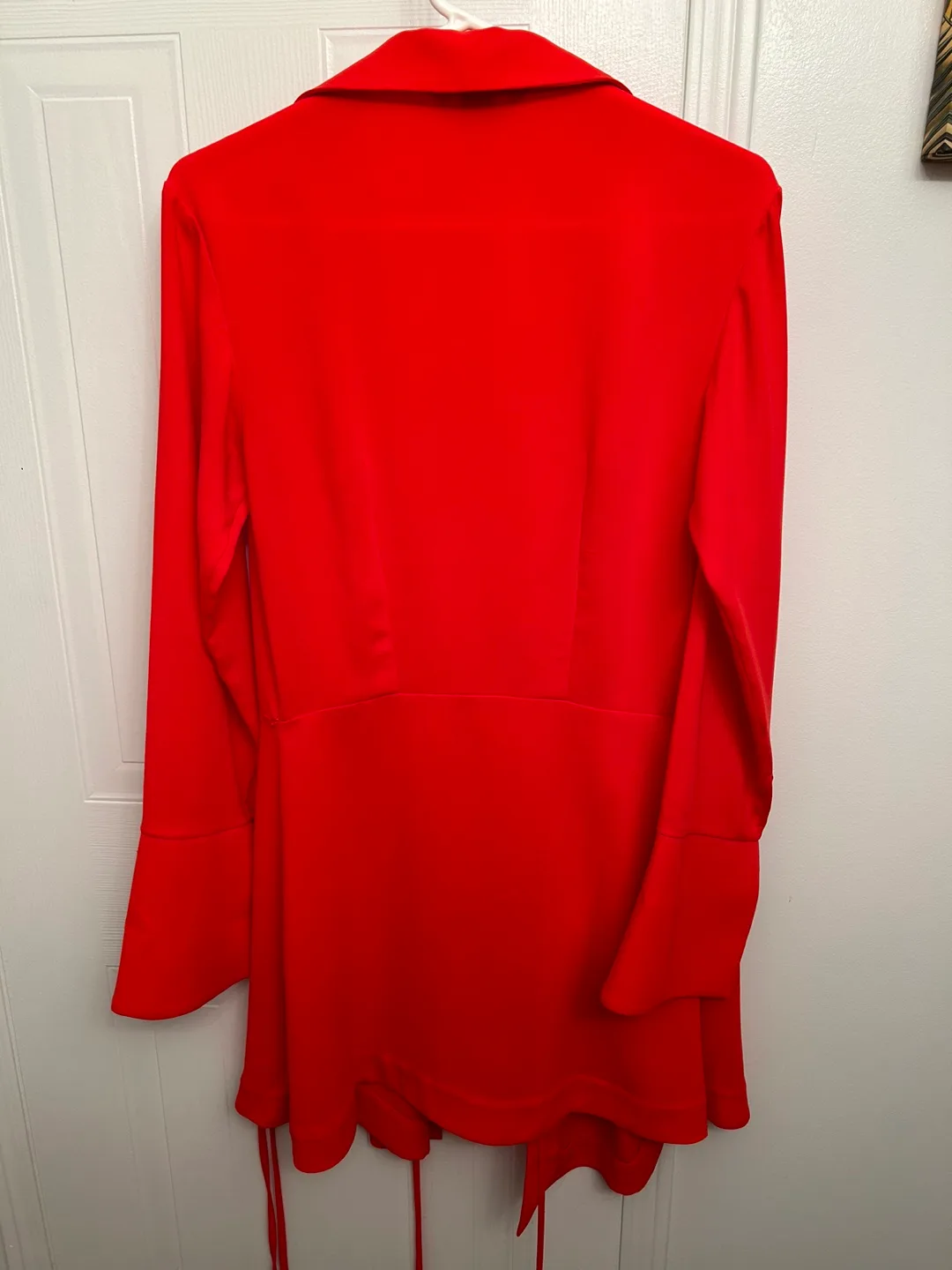 Red Wrap Mini Dress image indicator(2)