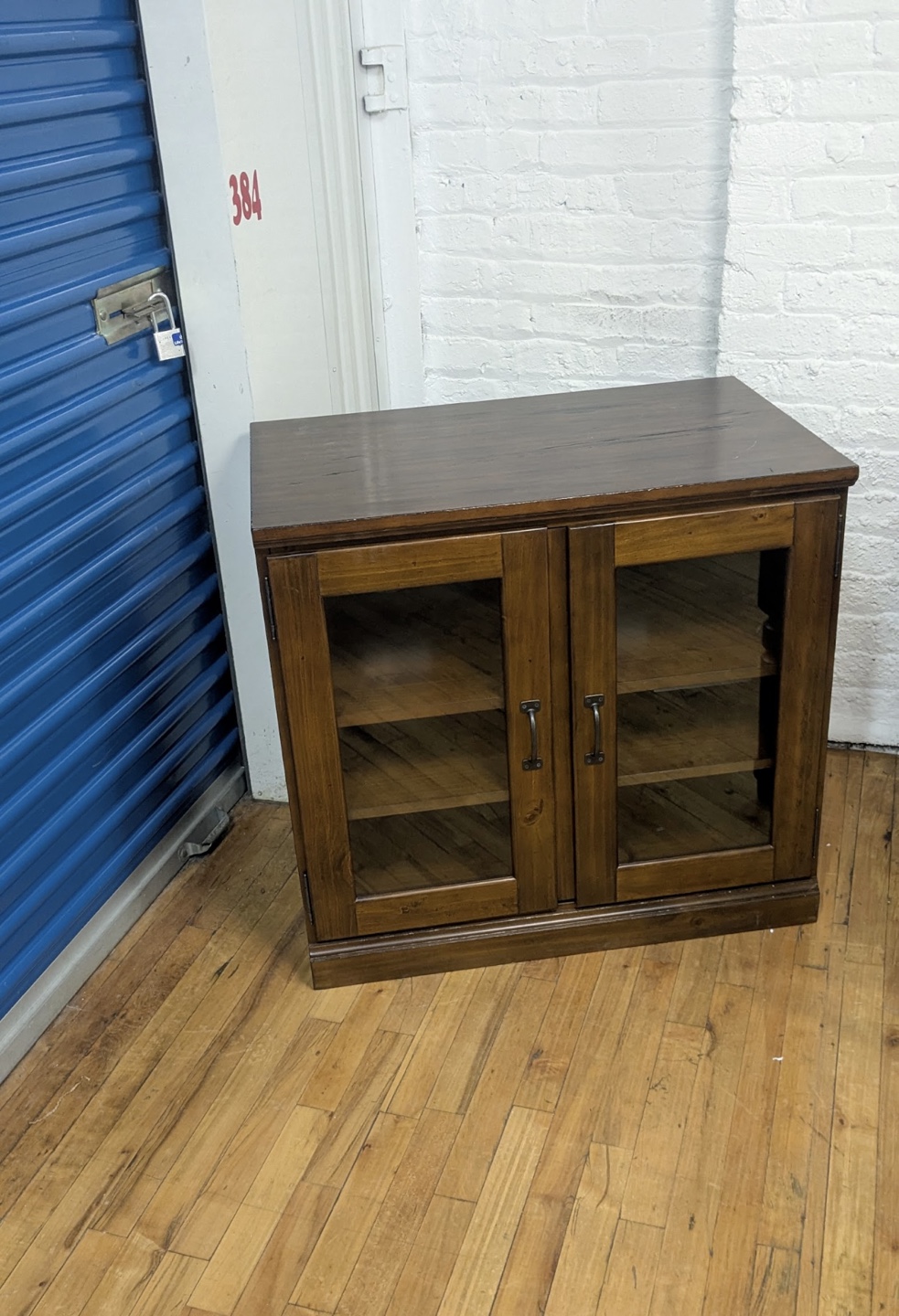 Pottery Barn Printer's Glass Cabinet (32")