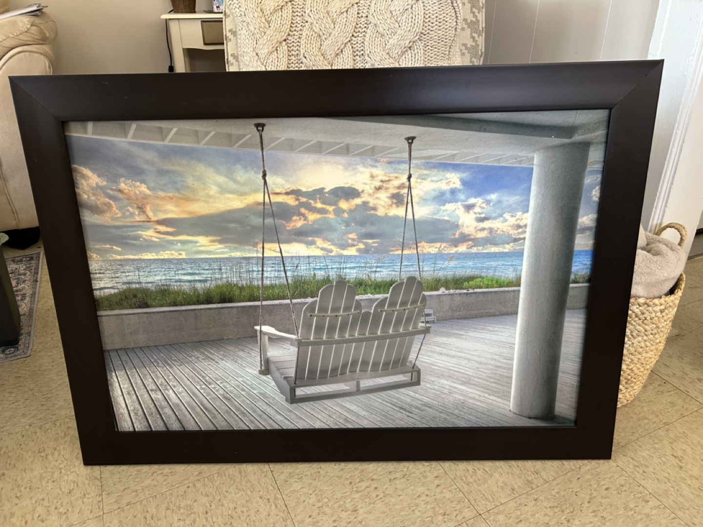 Beach Sunset Framed Canvas Wall Art