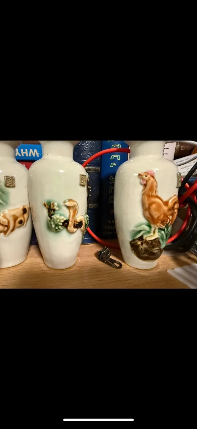 Set of 12vase  of 12 Chinese months ,  Mini Vases image indicator(8)