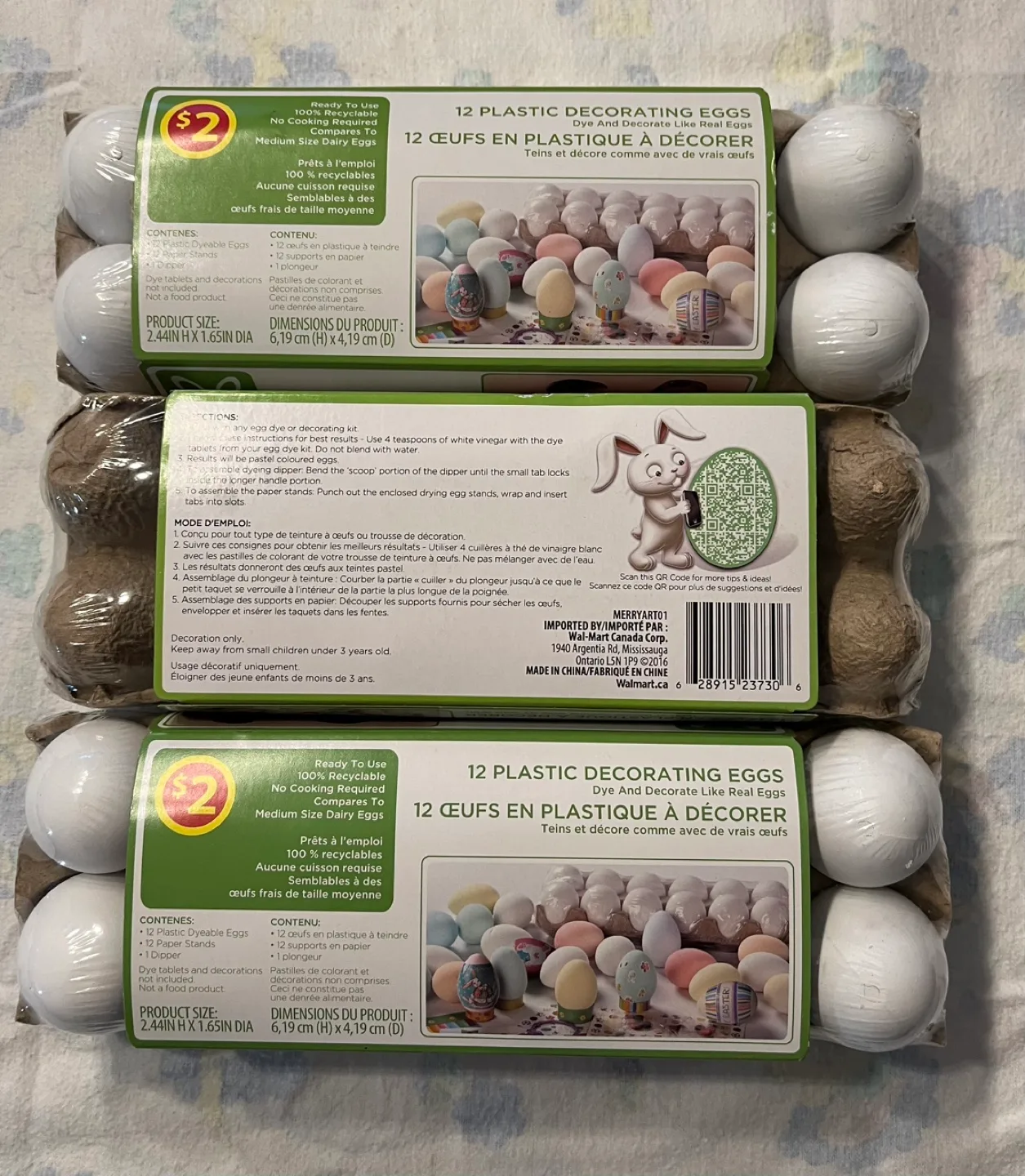 3 sets - 12 Pack Plastic Easter Eggs - Craft Kit image indicator(2)