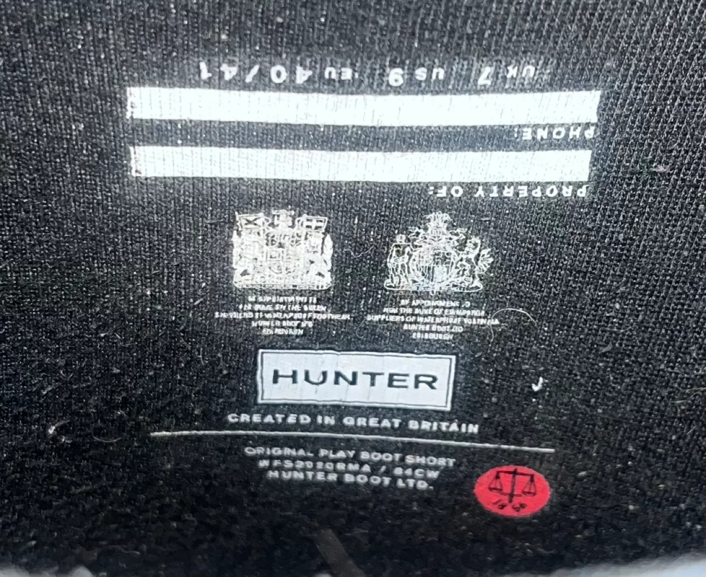 Hunter Original Play Boot Short Black Size 9 image indicator(4)