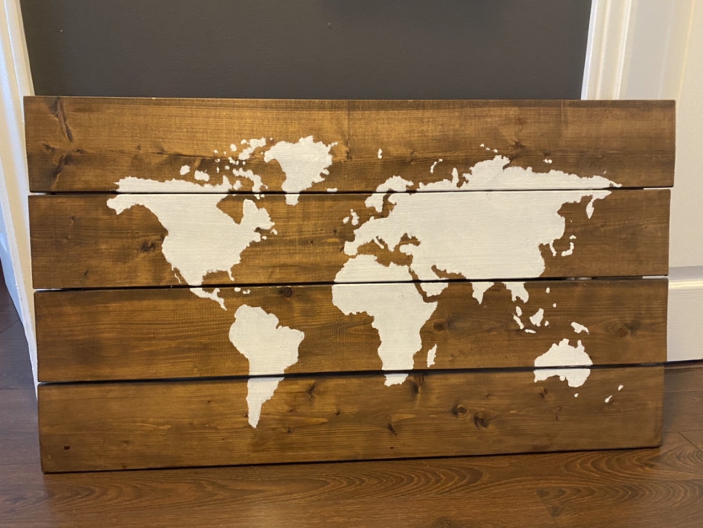 Rustic World Map Art