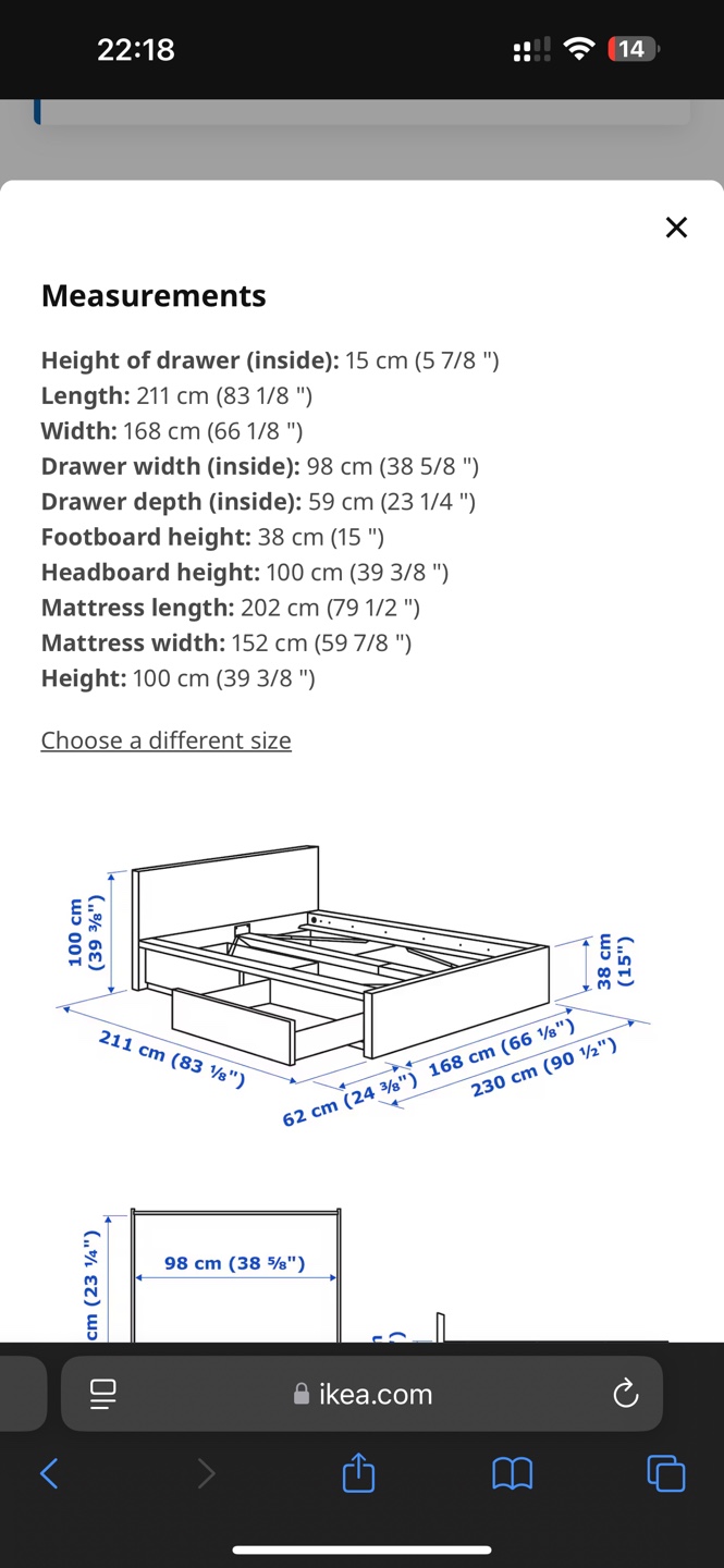 IKEA MALM White Queen Bed Frame with Storage - photo 5