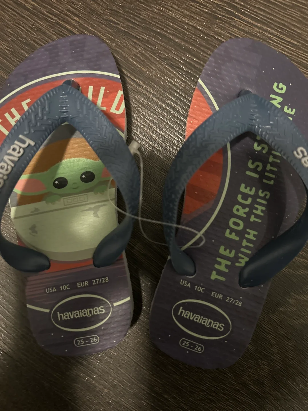 Havaianas Star Wars The Mandalorian Kids Flip-Flops Size 25-26 thumbnail