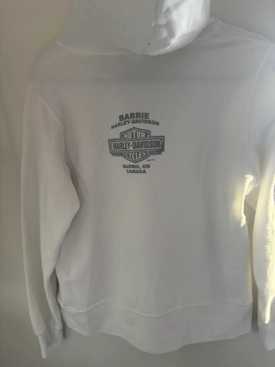 Harley Davidson Women's Size L White Hoodie image indicator(3)