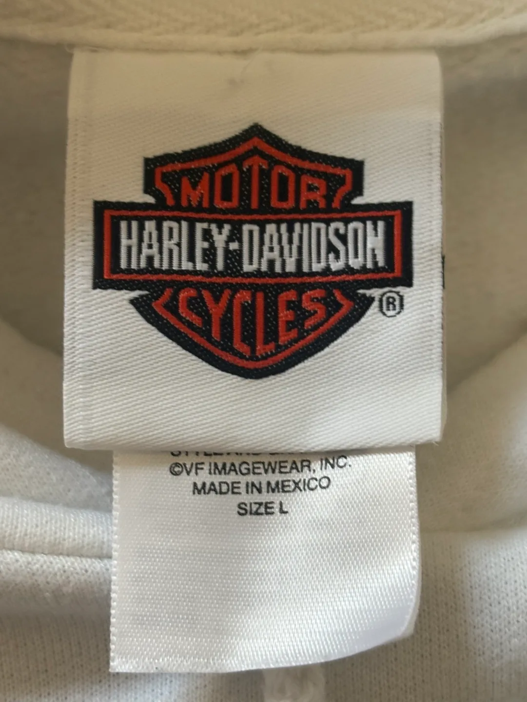 Harley Davidson Women's Size L White Hoodie image indicator(5)