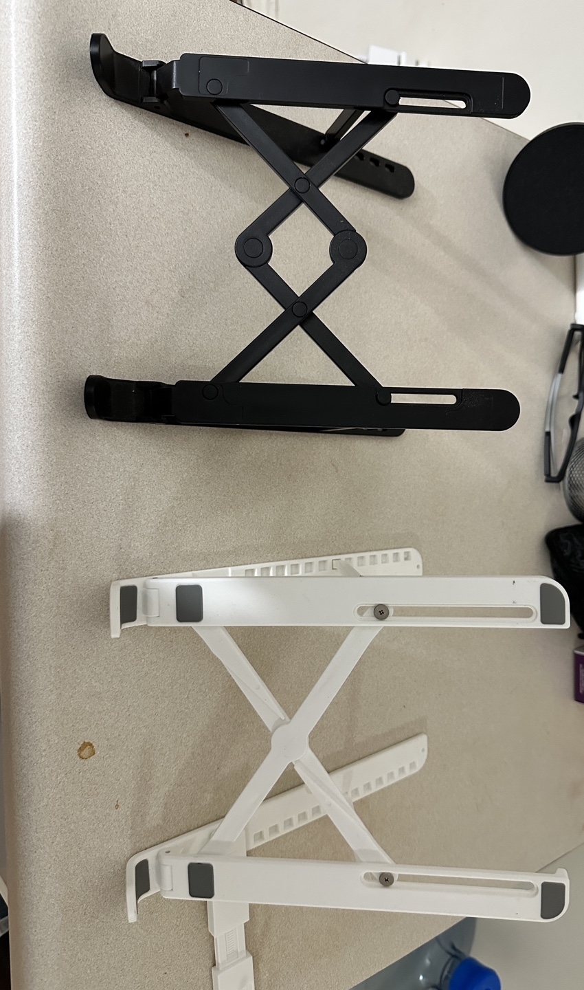 Pair of Laptop Stands - Black and White