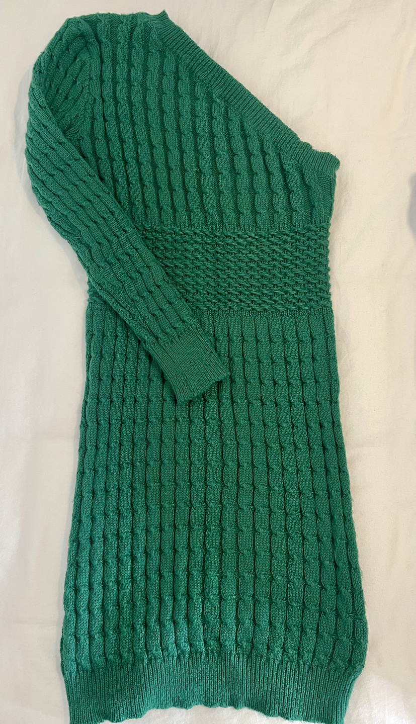 💚Green one-shoulder dress - photo 5