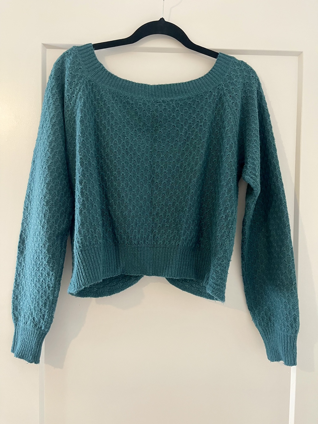 💚Teal off shoulder sweater - photo 5