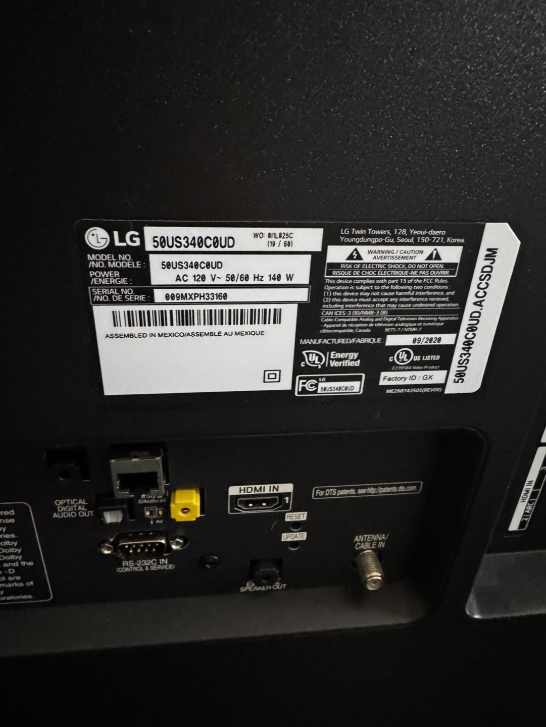 Lg tv50 inch - photo 4