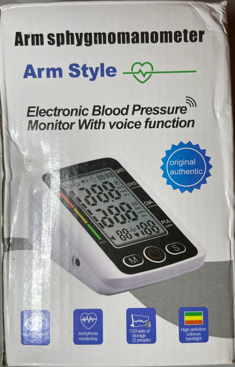 Electronic Blood Pressure Monitor with Voice Function thumbnail