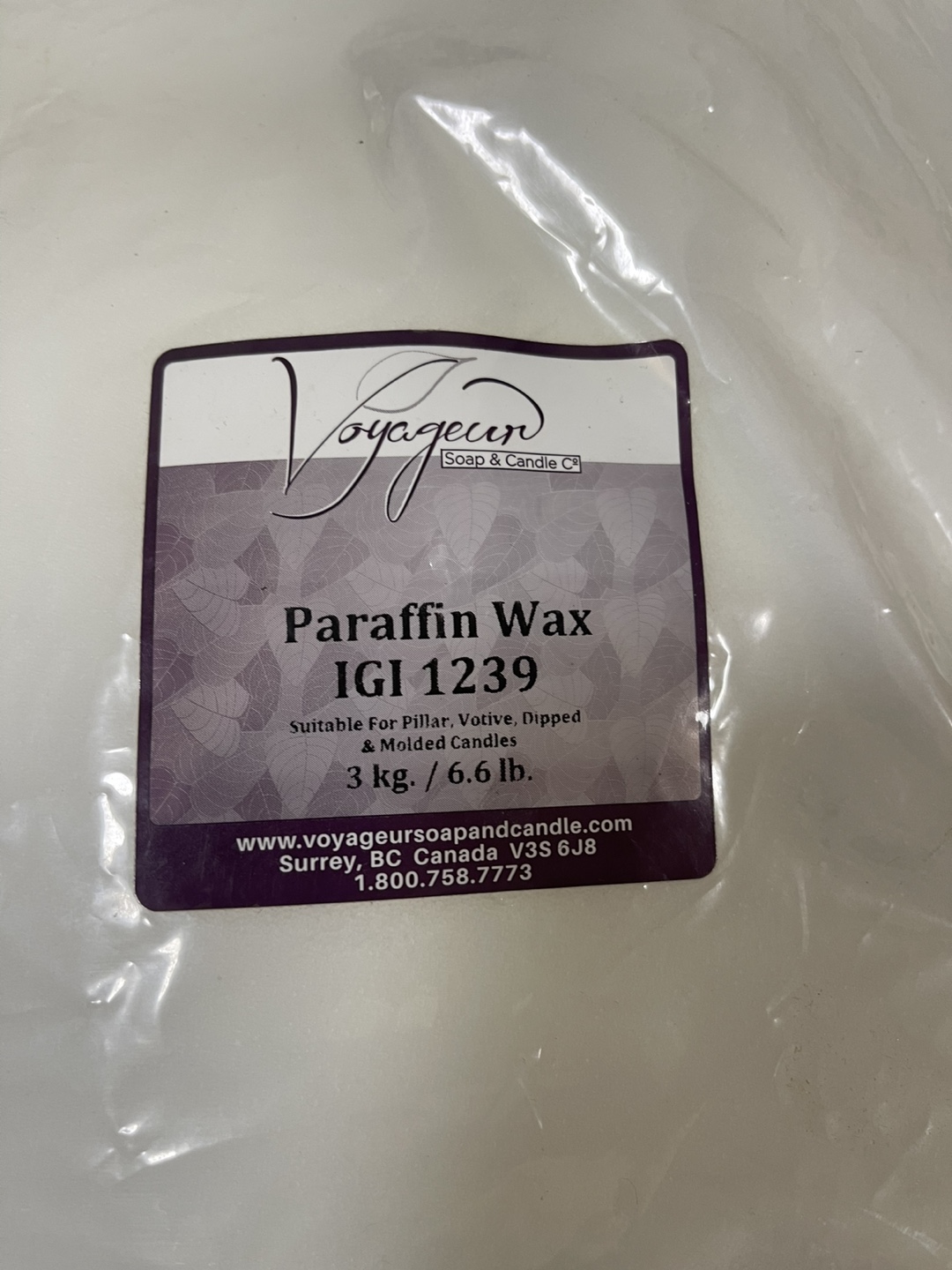 3 kg Paraffin Wax IGI 1239 - Candle Making - photo 2