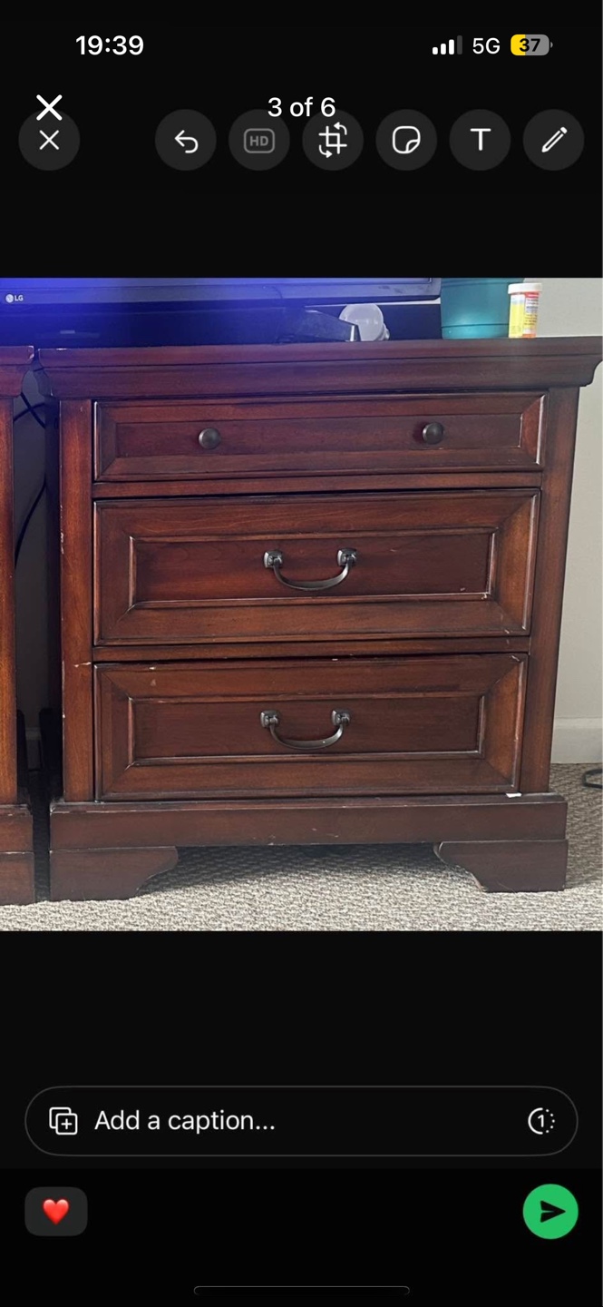 Dark brown wooden dresser - photo 2