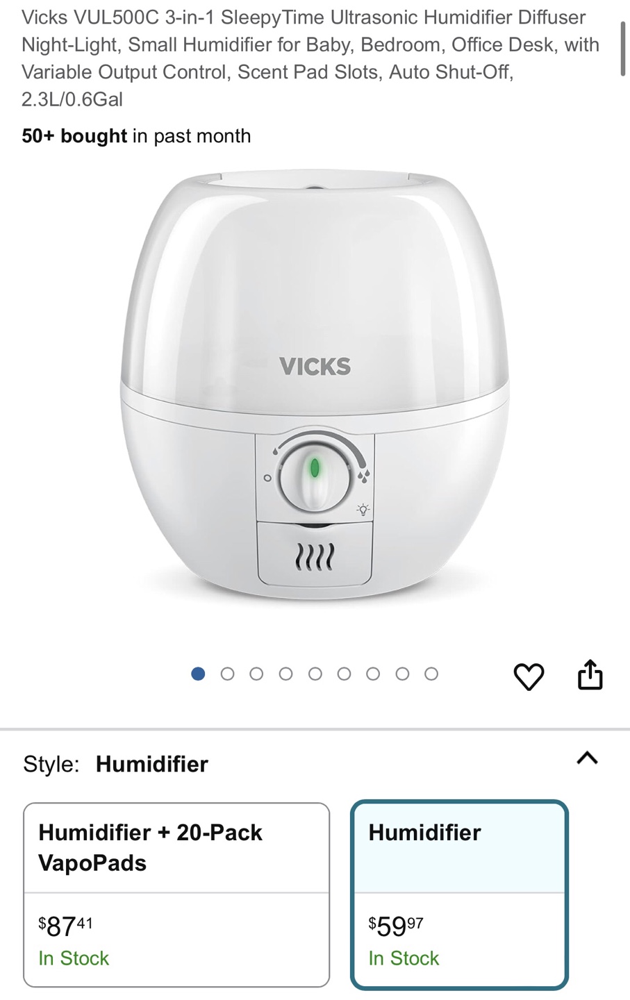Vicks V500C 3-in-1 SleepyTime Ultrasonic Humidifier - photo 4