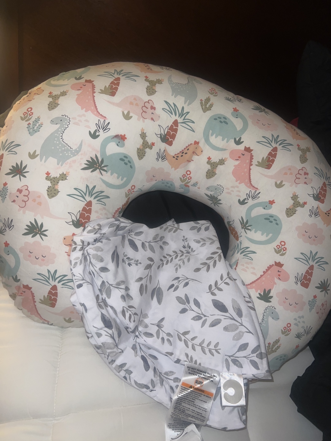 Boppy Nursing Pillow with Dino Print and Extra Cover