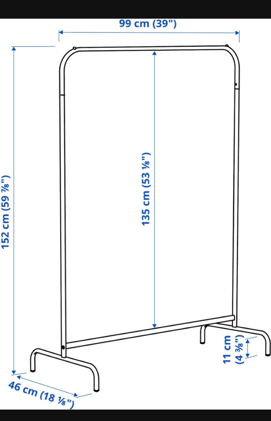 IKEA MULIG Clothing Rack - White - photo 3