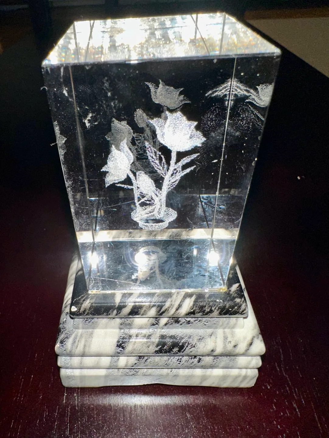 3 Crystal 3D Laser Cut Etched Paperweight Figurines image indicator(4)