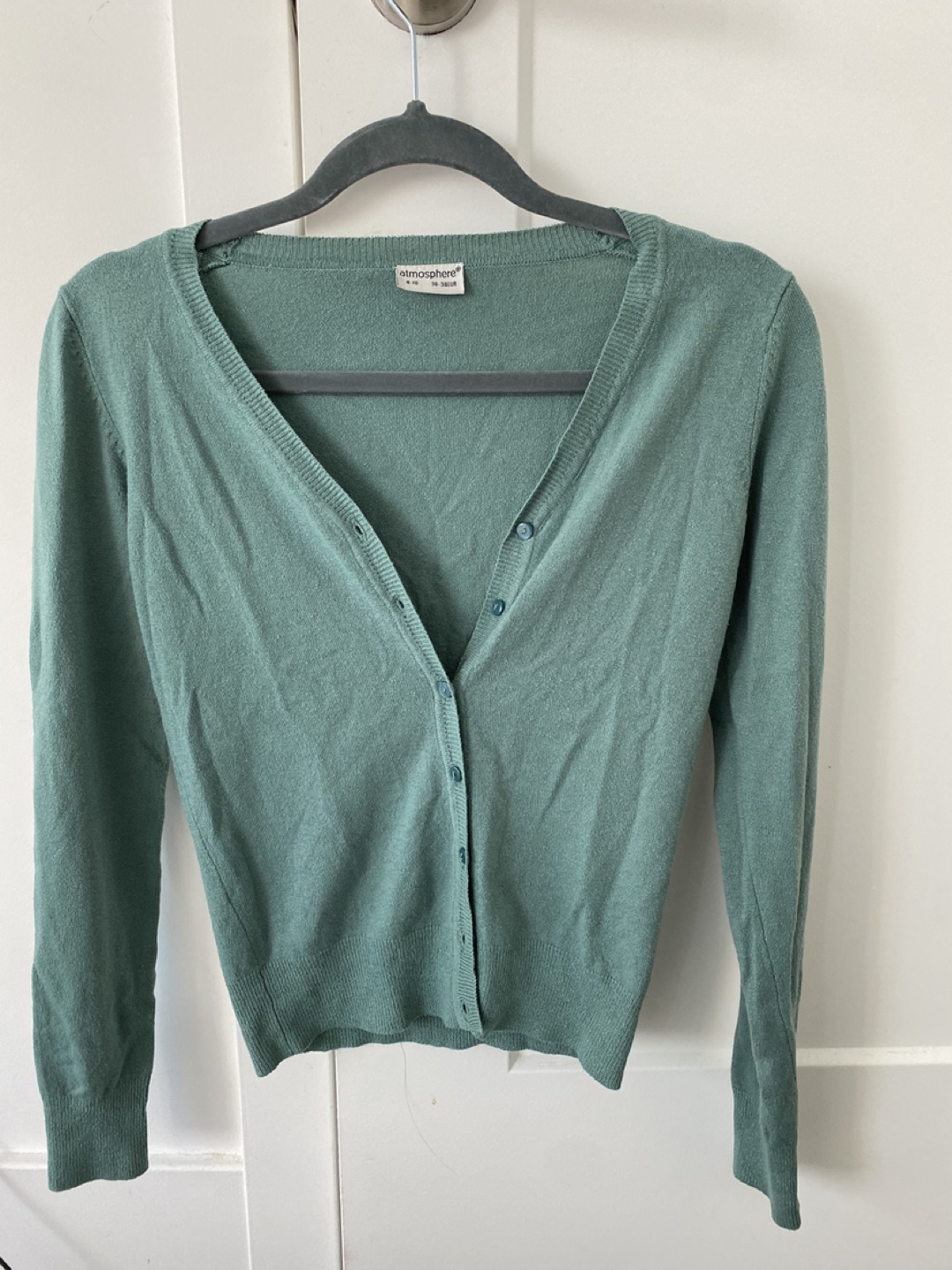 Atmosphere Women's Teal Green Cardigan Sweater Size 8-10 - photo 4