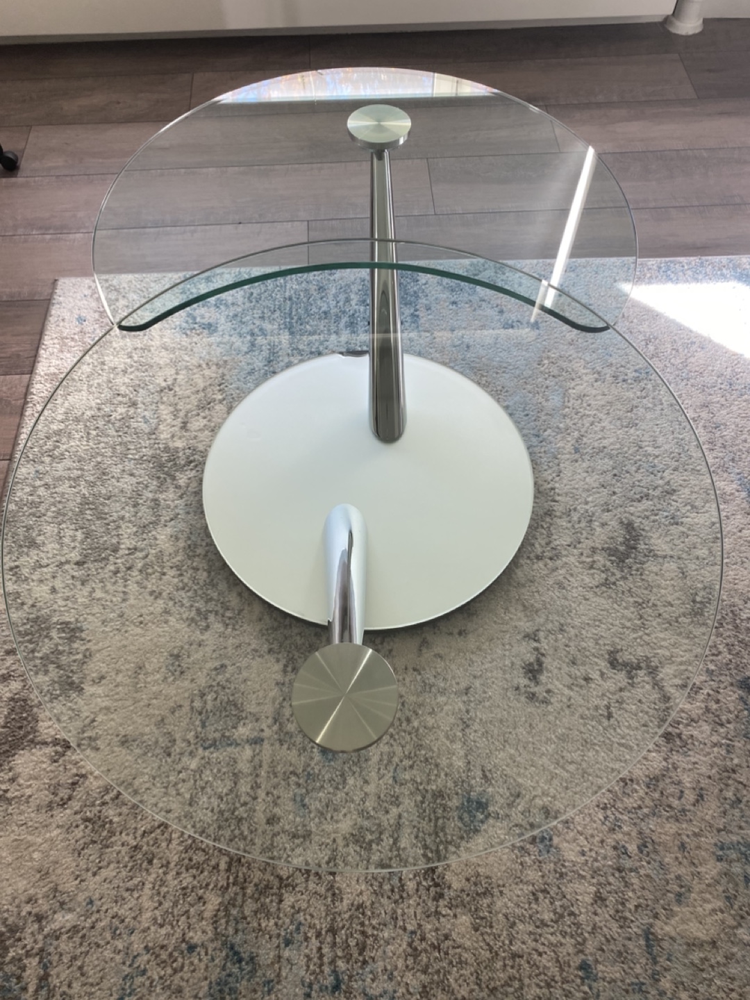 Naos cadabra Modern Glass & Chrome Two-Tier Coffee Table - photo 2