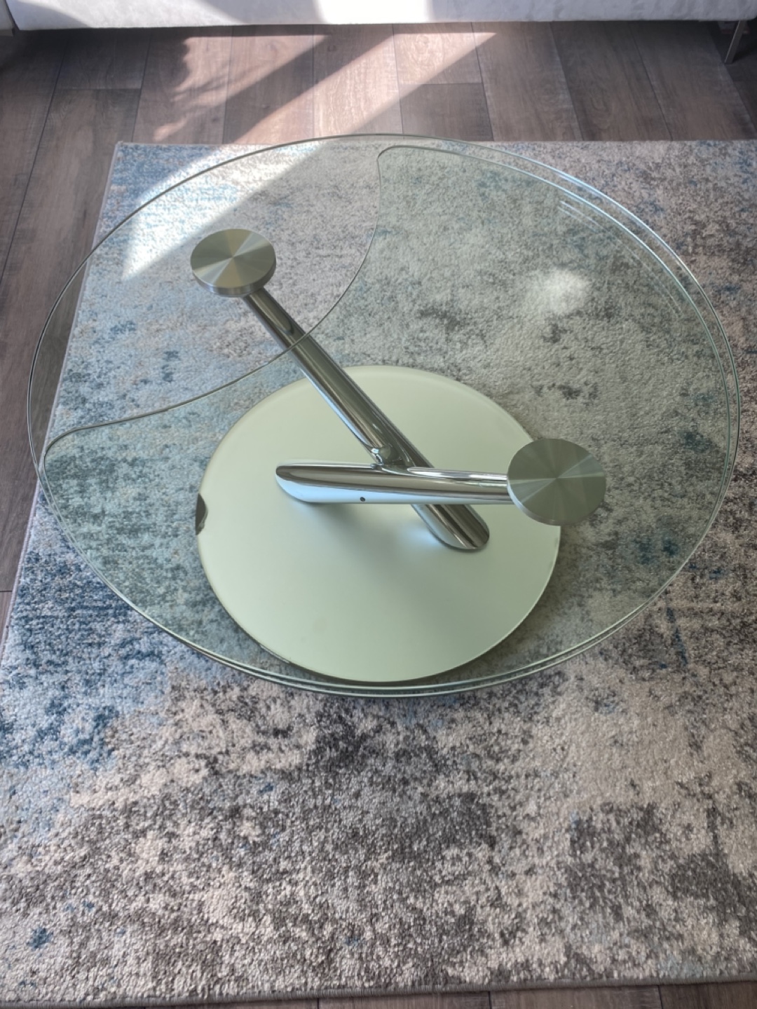 Naos cadabra Modern Glass & Chrome Two-Tier Coffee Table - photo 3