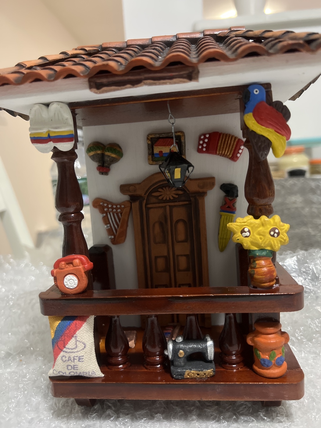 Colombian House Miniature Figurine