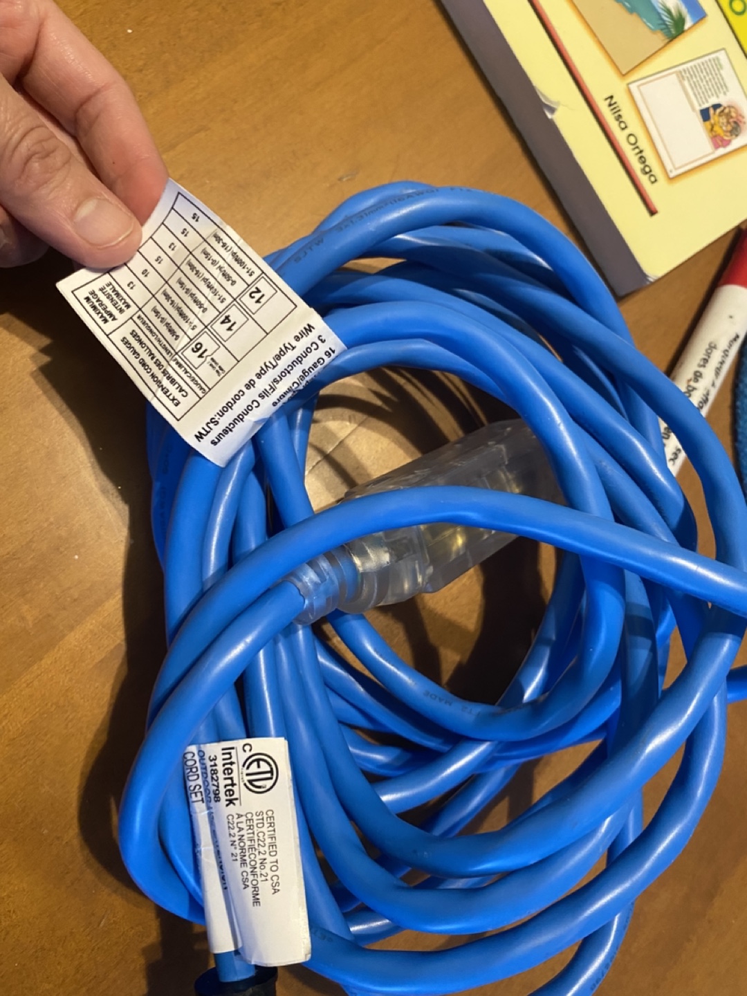 16 Gauge 3 Conductor Outdoor Extension Cord