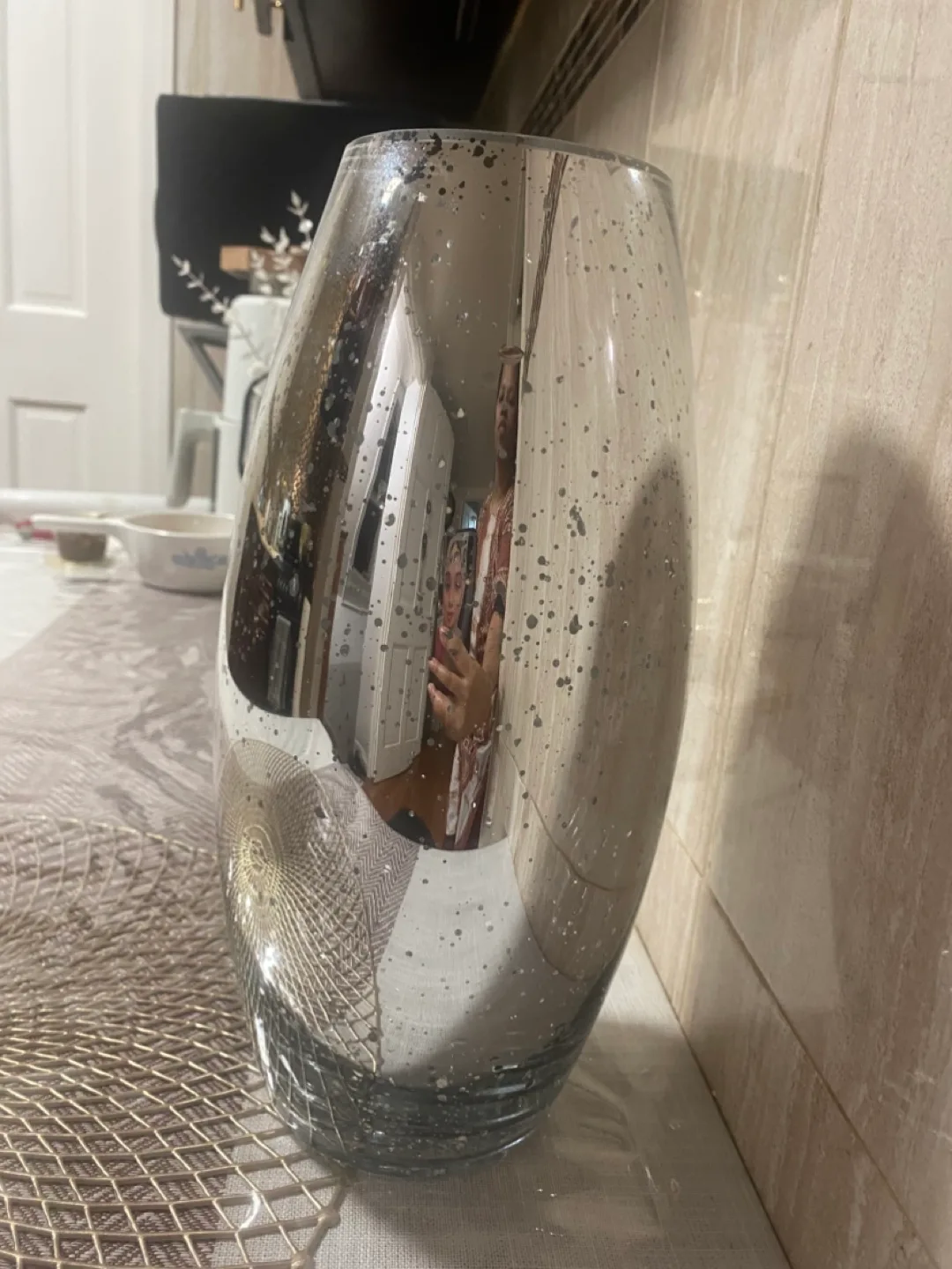 Silver Mercury Glass Vase image indicator(3)