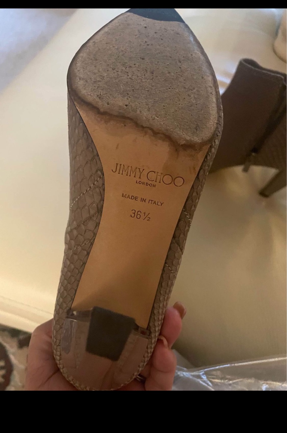 Jimmy Choo Women's Snakeskin Booties Size 36 1/2 - photo 3