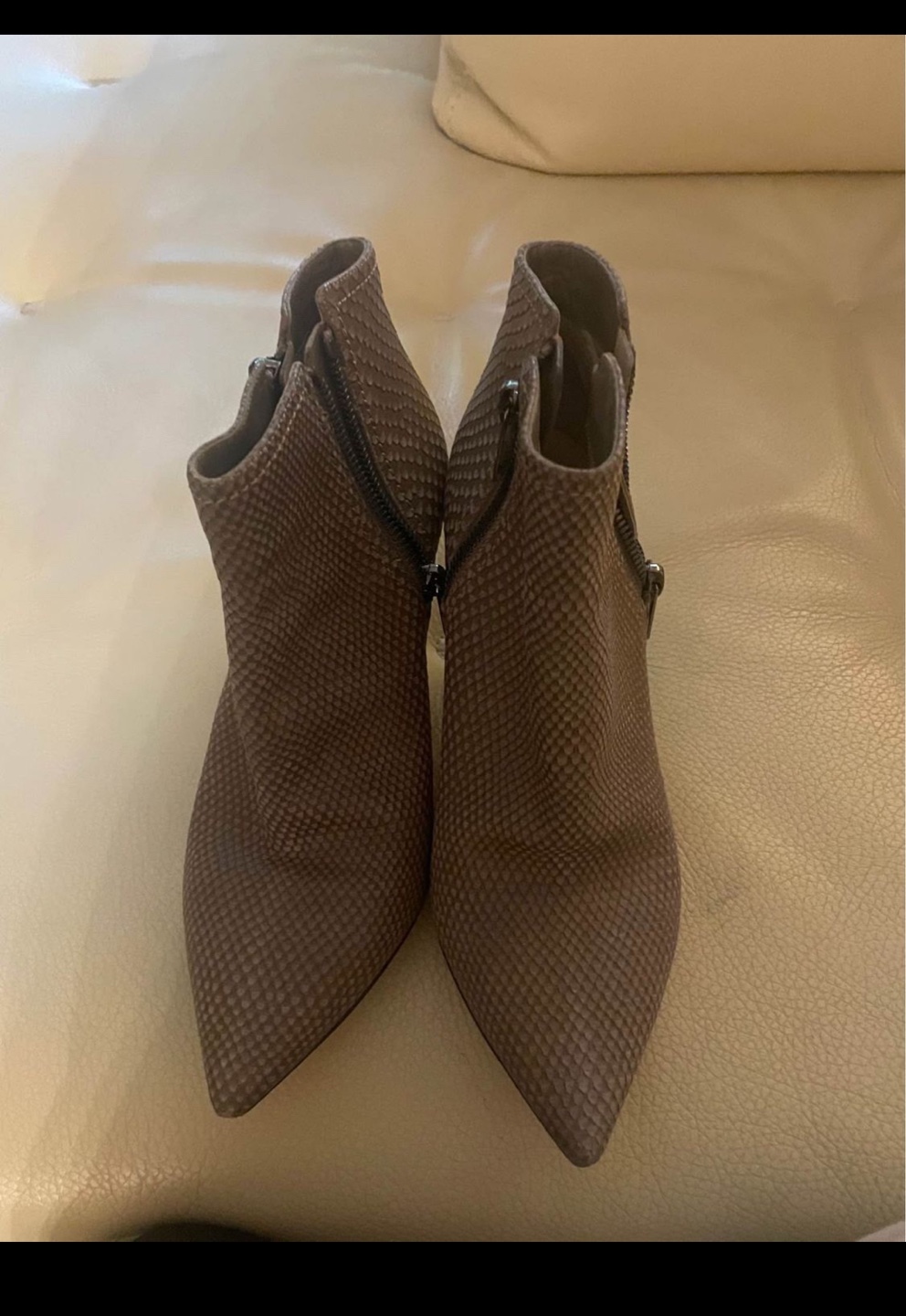 Jimmy Choo Women's Snakeskin Booties Size 36 1/2