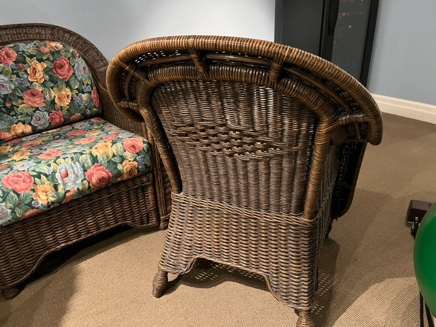 3 piece RATTAN Loveseat and Chair Set image indicator(5)