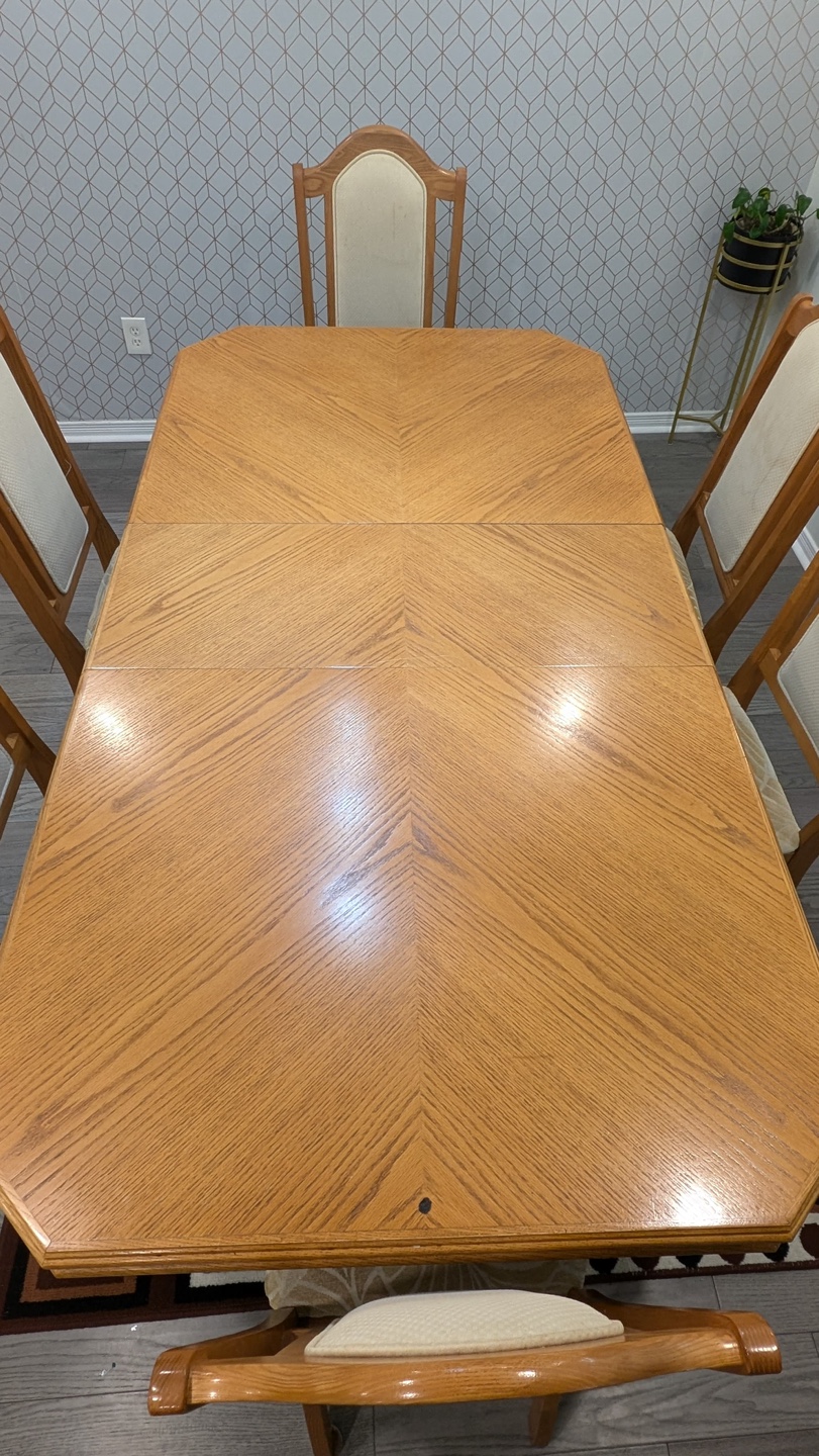 Solid Wood Dining Table Set with 6 Chairs - photo 5