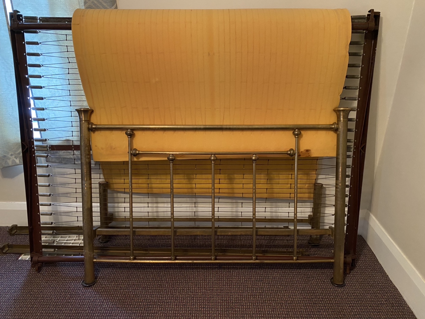 Antique Brass Double Bed Frame - photo 2