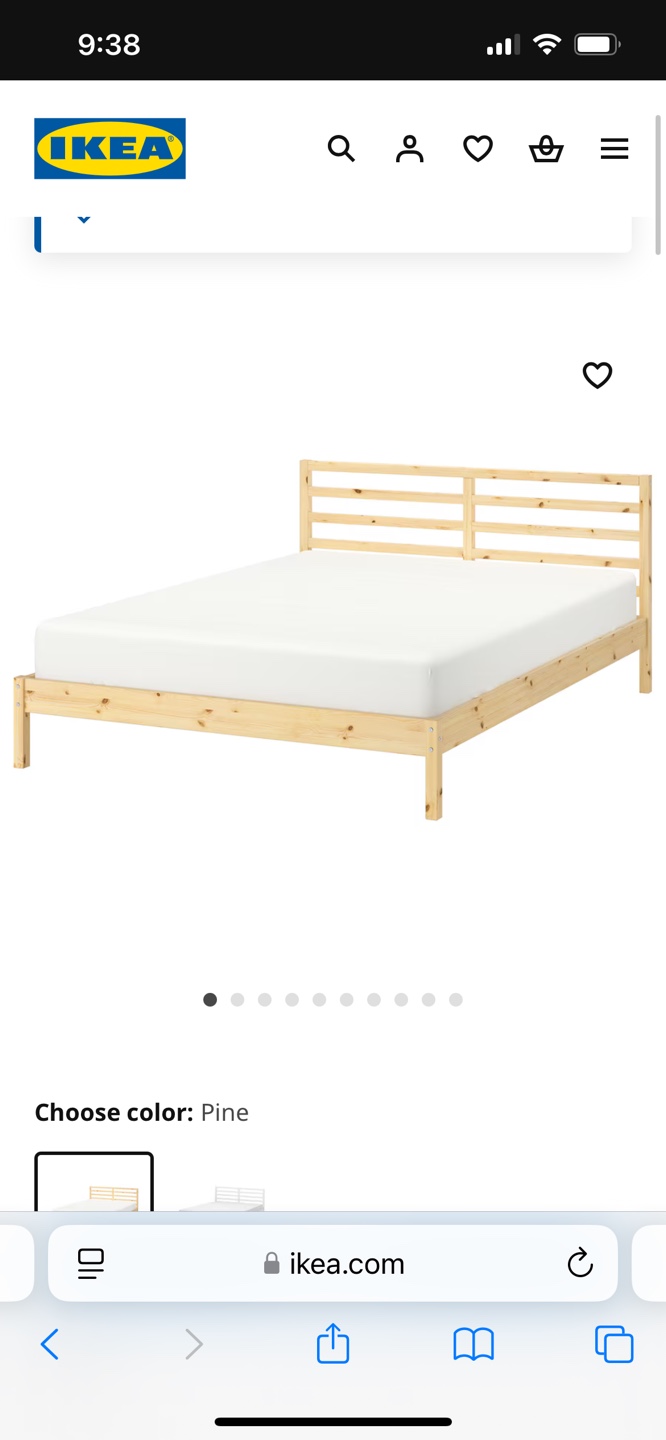 IKEA Tarva solid Pine bed frame