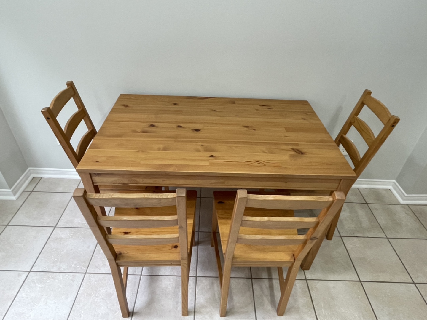 IKEA Ingatorp Table and 4 Chairs Set - photo 2