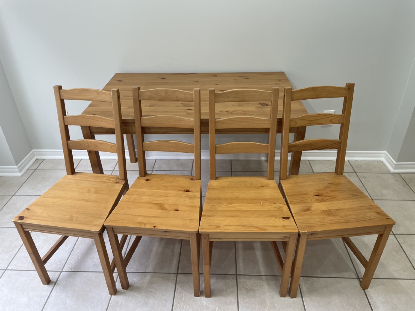 IKEA Ingatorp Table and 4 Chairs Set - photo 3